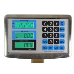 Bilancia Elettronica Industriale Display Digitale Acciaio Piattaforma Commerciale Pieghevole (60kg)